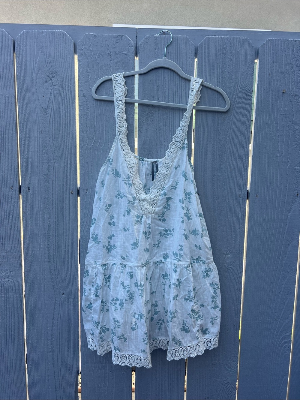 Anthropologie :Floral Lace-Trim Sleeveless dress size M
